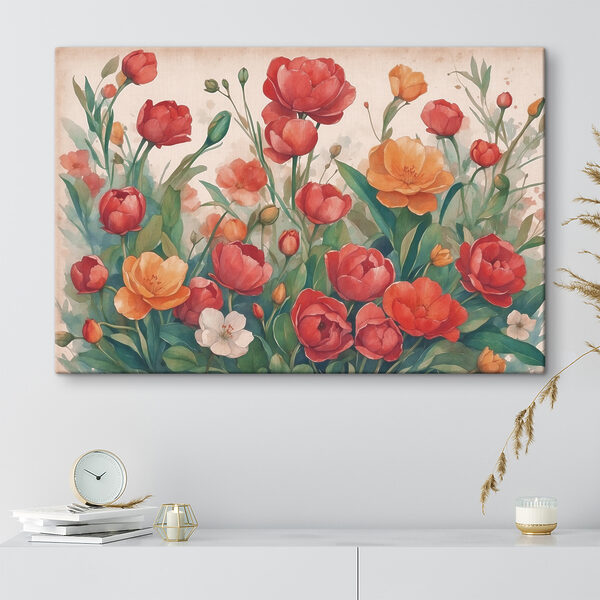 Quadri Un dipinto raffigurante fiori e foglie (COD: s37788) Quadri Quadri Un dipinto raffigurante fiori e foglie (COD: s37788)
