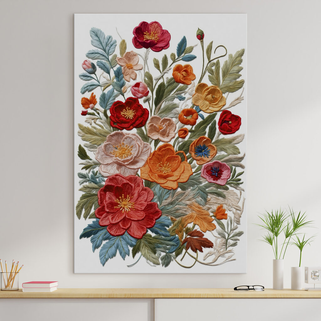 A group of colorful flowers
