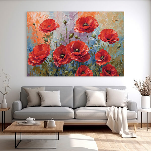 Quadri Quadri Un dipinto di fiori rossi (COD: s37805)