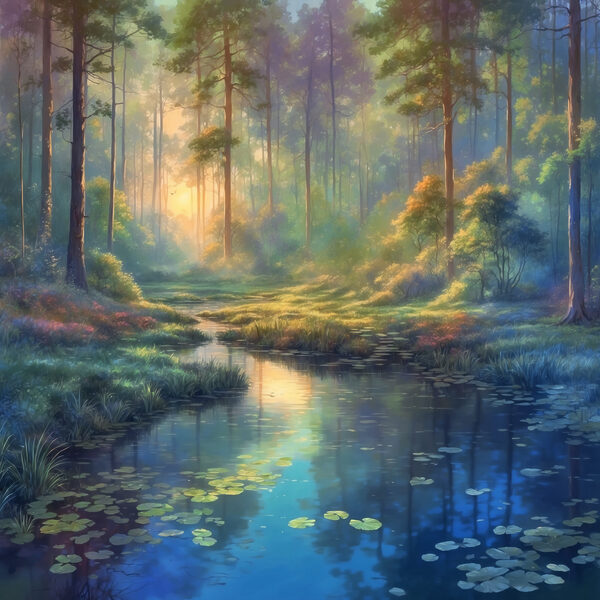 A river in a forest A river in a forest