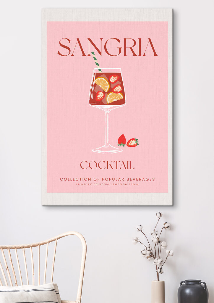 A poster of a drink A poster of a drink