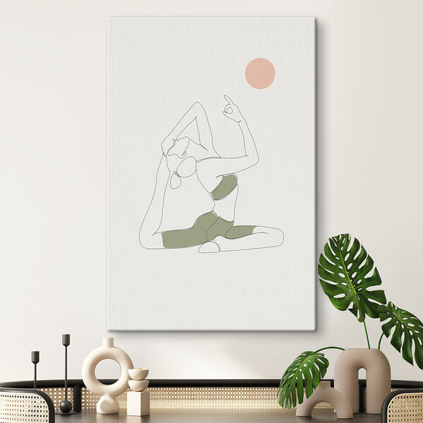 A woman doing yoga