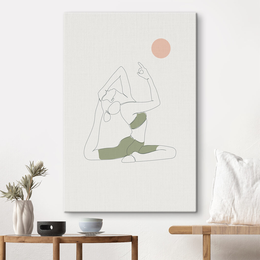 A woman doing yoga