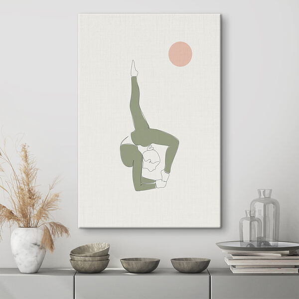 A woman doing a yoga pose