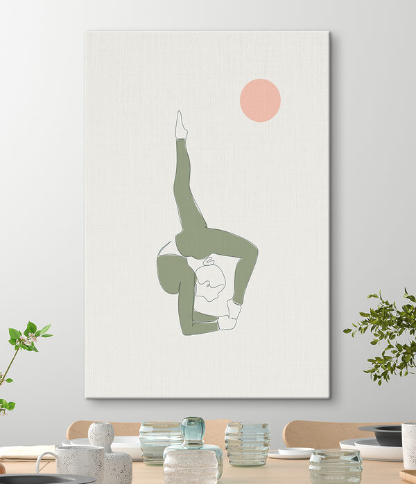 A woman doing a yoga pose