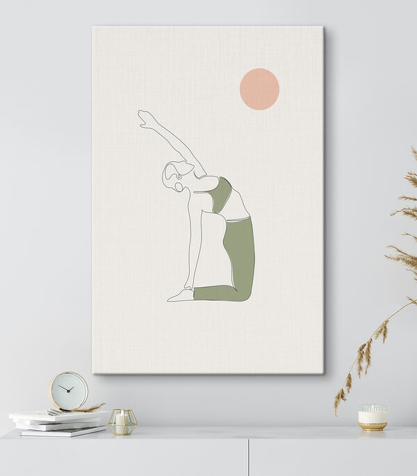 A woman stretching her arms