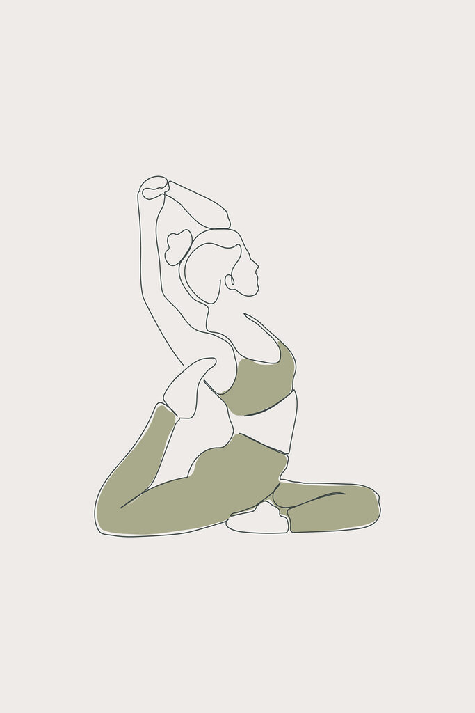 A woman in a yoga pose A woman in a yoga pose