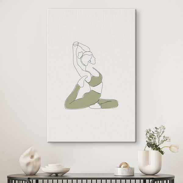 Quadri Una donna in una posizione yoga