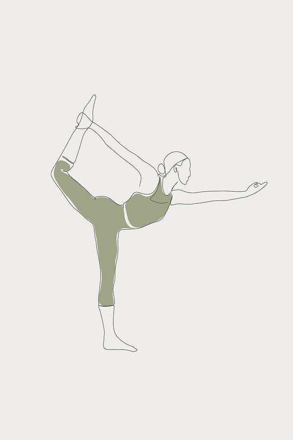A woman in a yoga pose A woman in a yoga pose