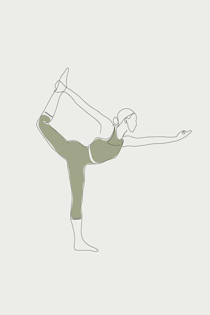 A woman in a yoga pose A woman in a yoga pose