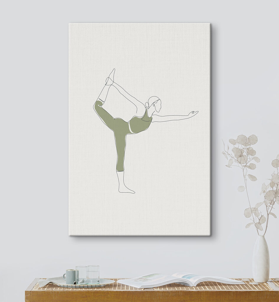 A woman in a yoga pose A woman in a yoga pose