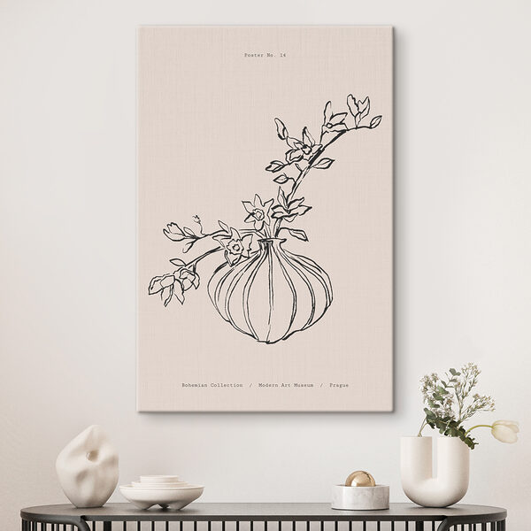 Quadri Quadri Un disegno di un vaso di fiori (COD: s37926)