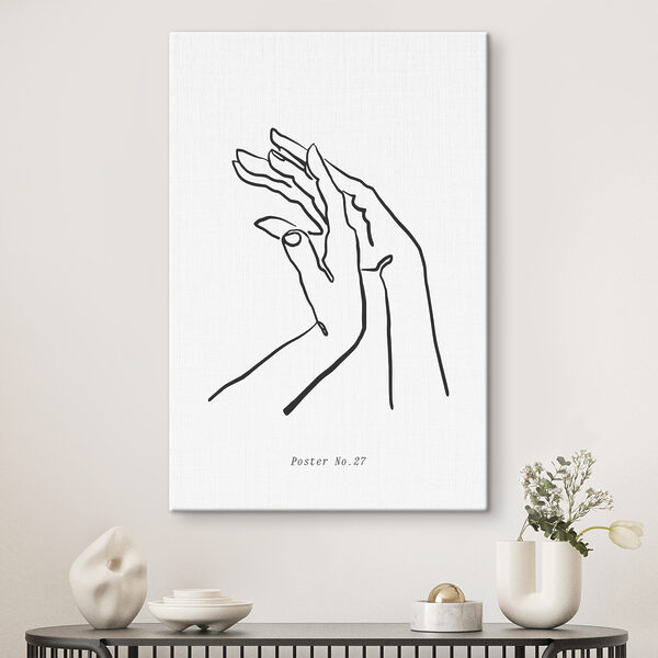 A drawing of a pair of hands
