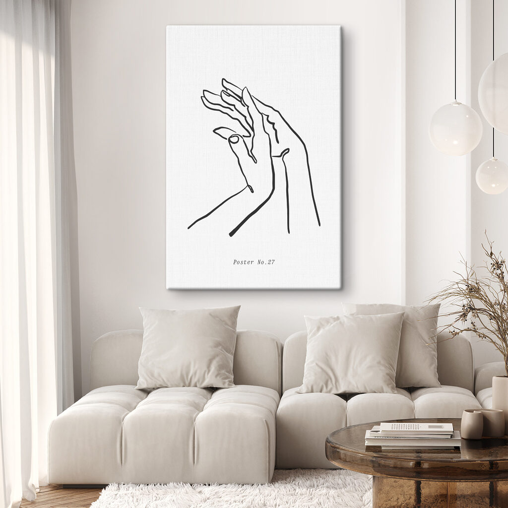 A drawing of a pair of hands