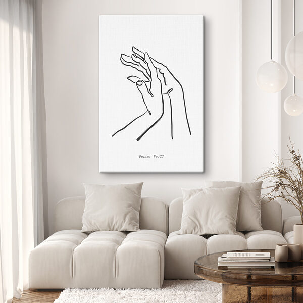 A drawing of a pair of hands