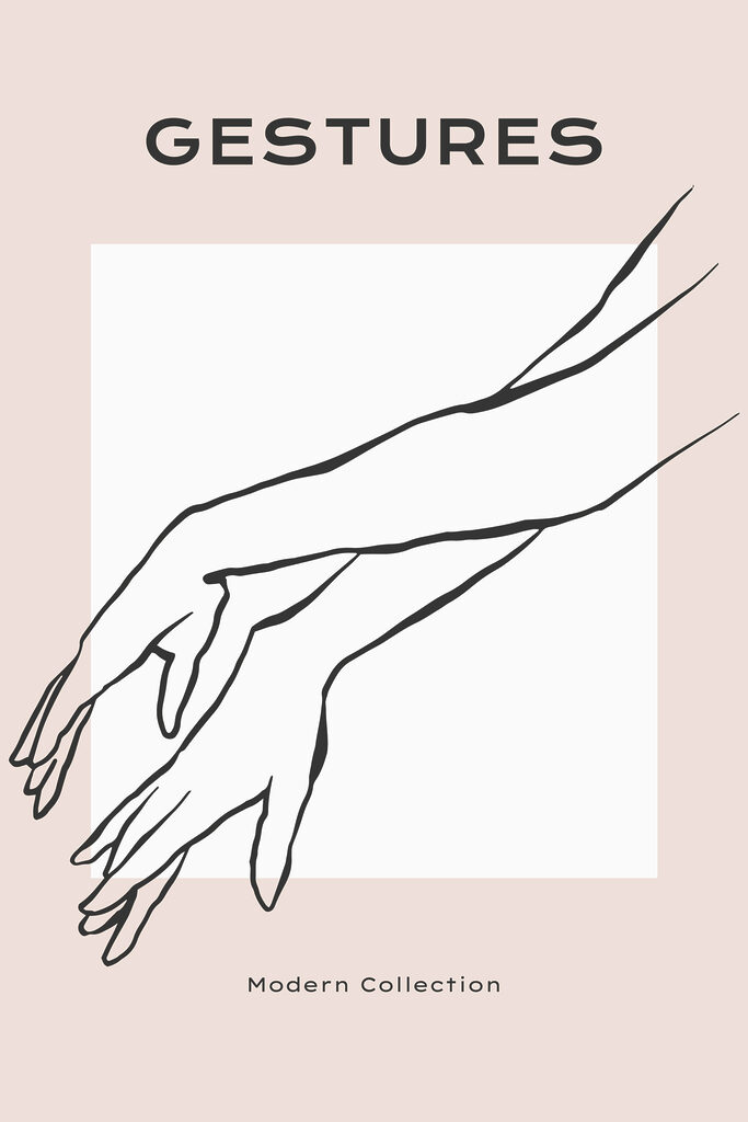 A drawing of two hands