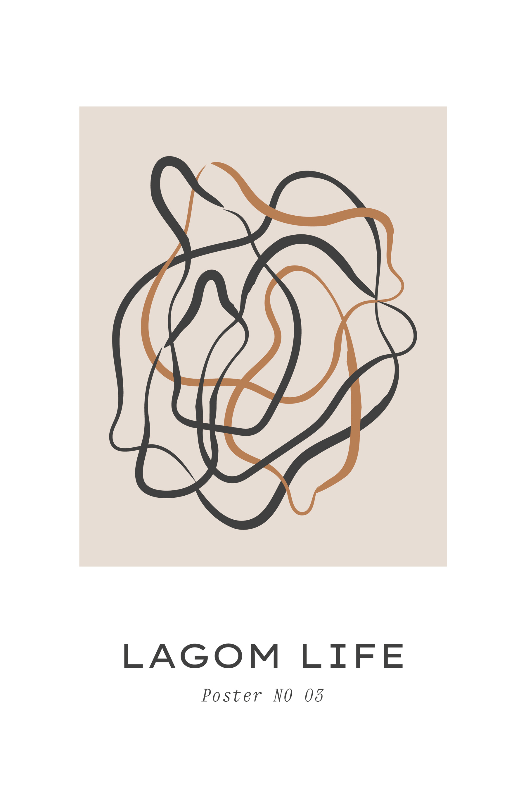 A black and brown lines on a white background
