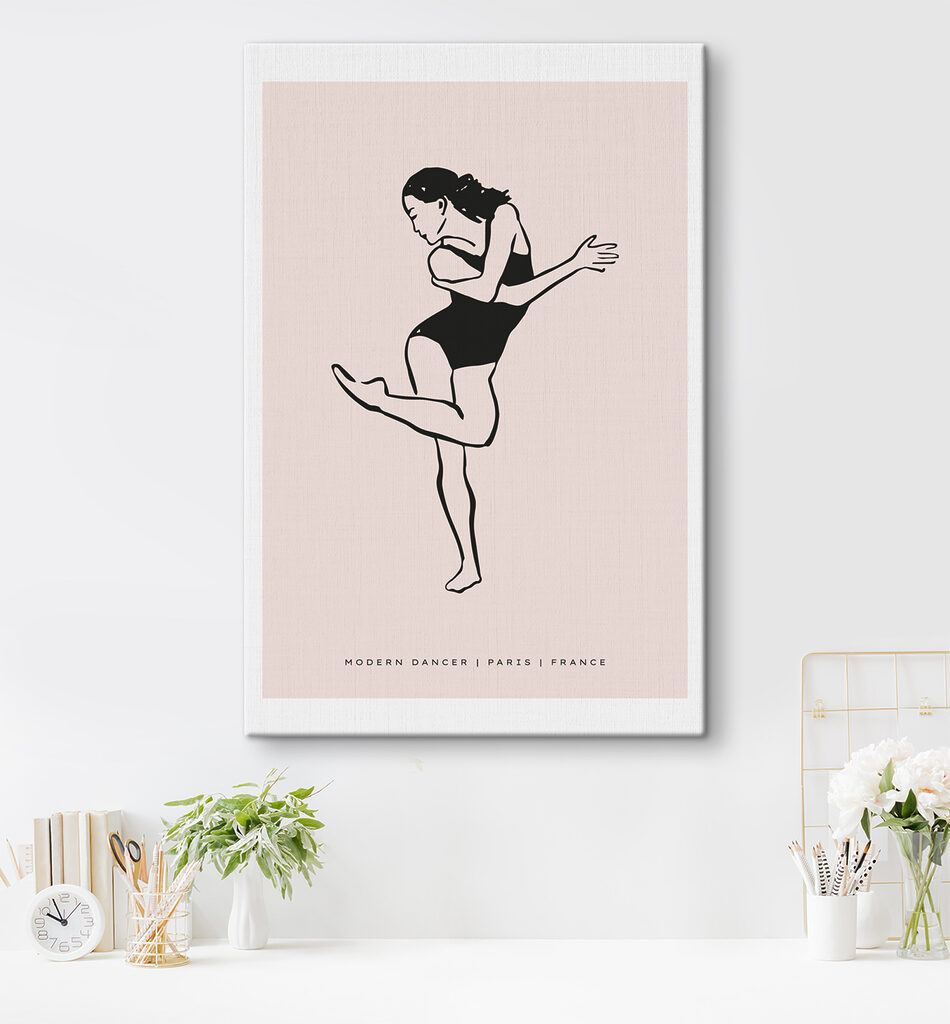 A woman dancing in a black leotard A woman dancing in a black leotard