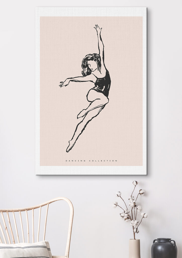 A drawing of a woman dancing
