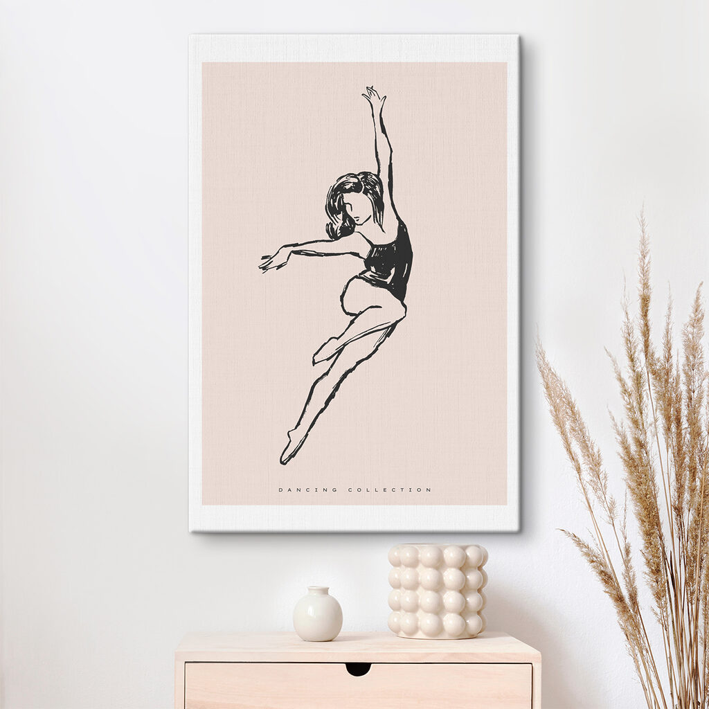 A drawing of a woman dancing