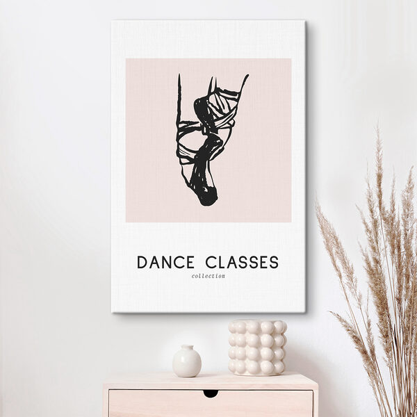 A black and white drawing of a ballet dancer's feet