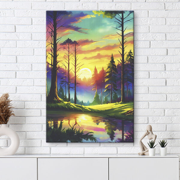 Quadri Quadri Un tramonto sulla foresta (COD: s37996)