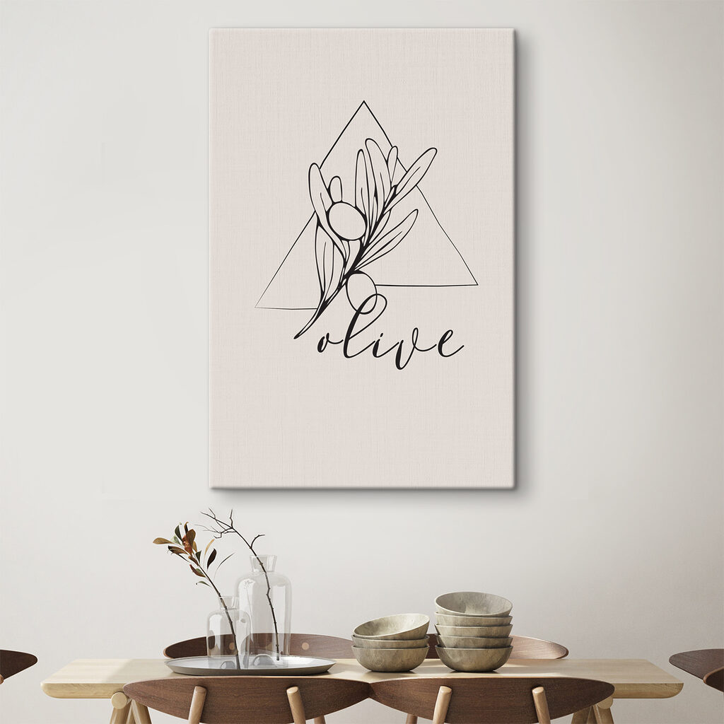 A logo with a plant and a triangle