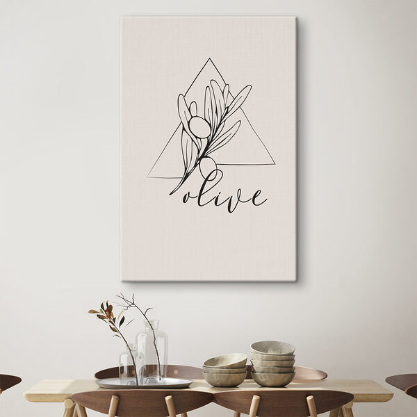 A logo with a plant and a triangle