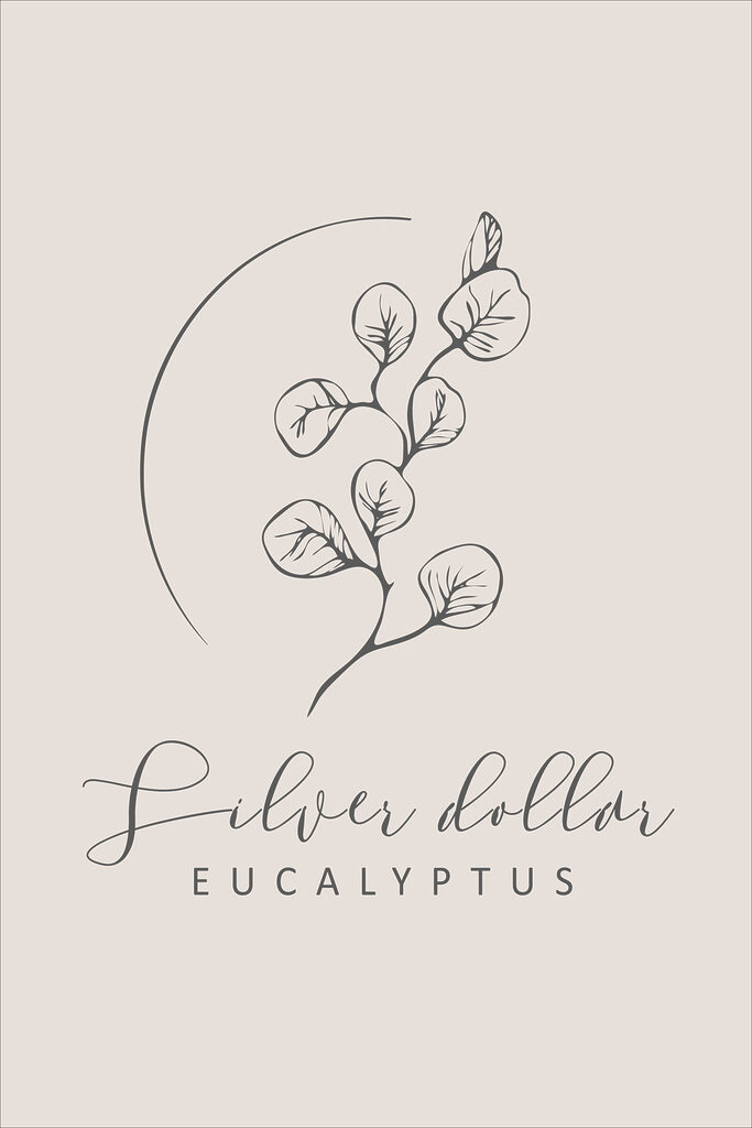 A logo with a branch and leaves