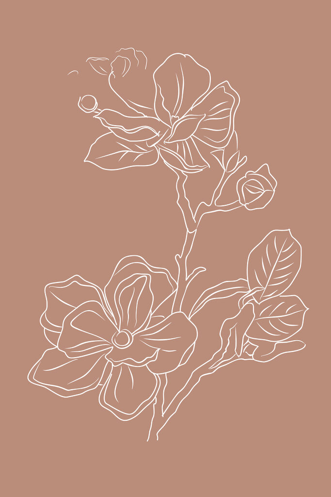 A drawing of a flower