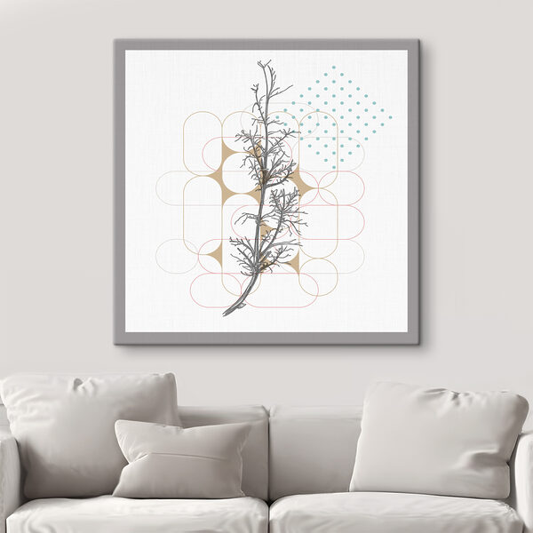 A drawing of a branch with leaves