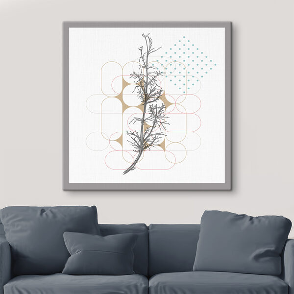 A drawing of a branch with leaves