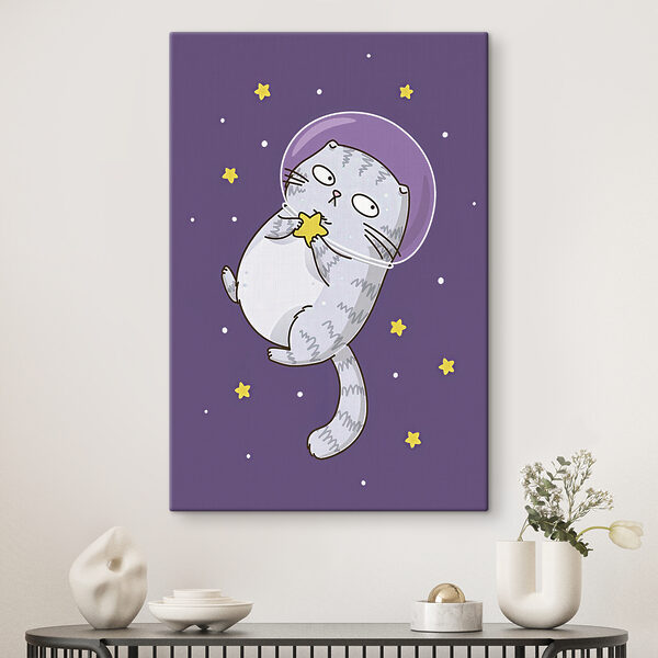 Quadri Una vignetta che raffigura un gatto nello spazio (COD: s37826) Quadri Quadri Una vignetta che raffigura un gatto nello spazio (COD: s37826)