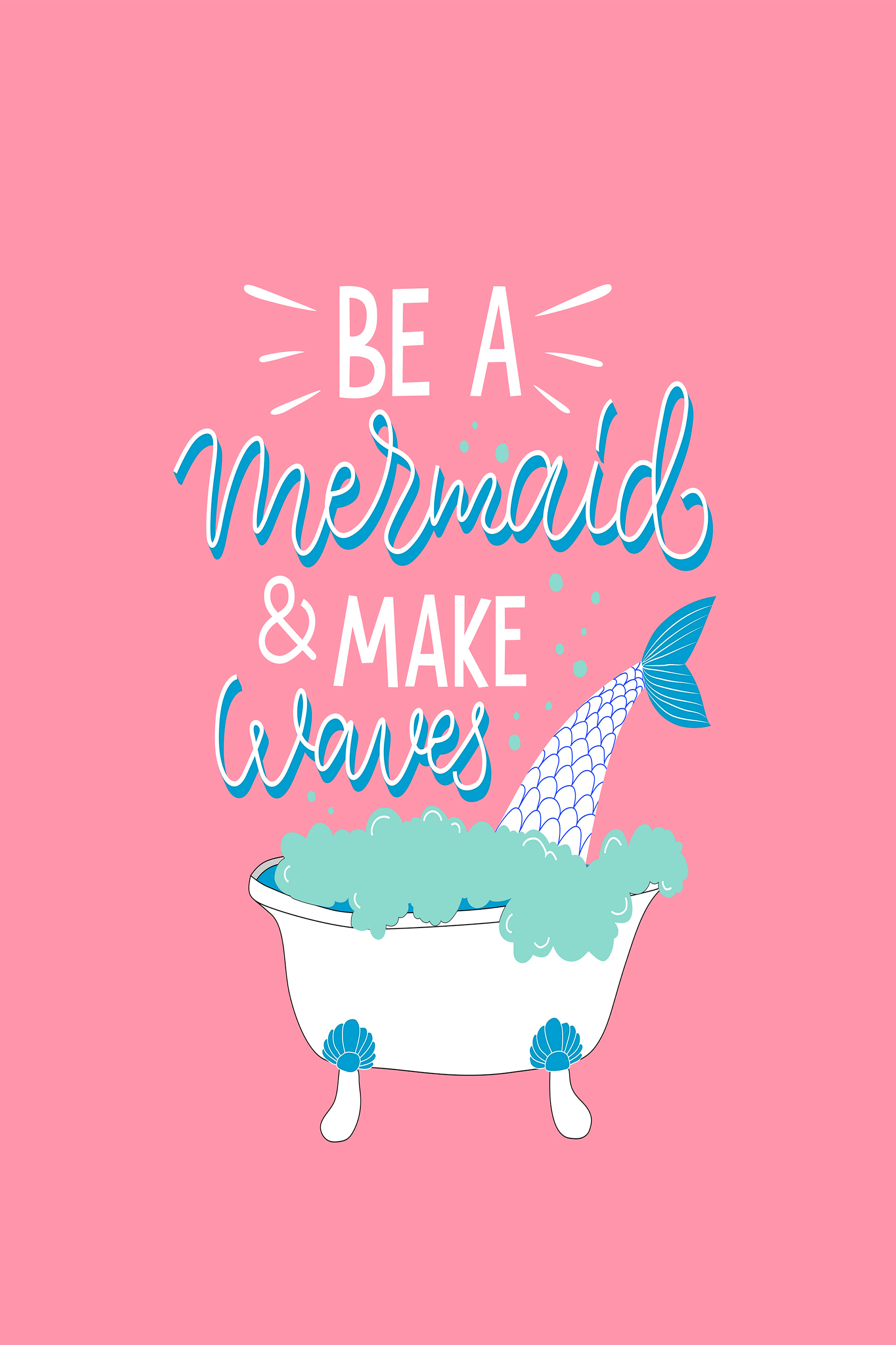 A mermaid tail in a bathtub