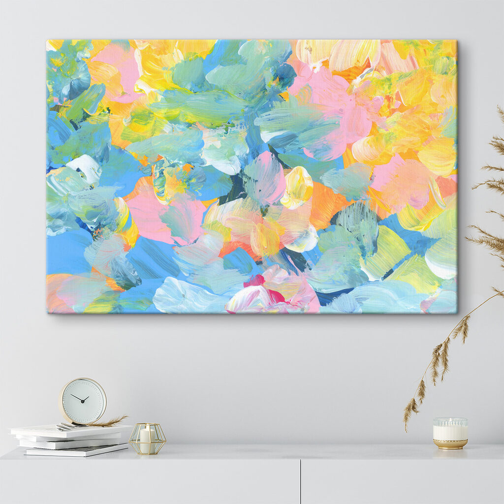 A colorful painting of flowers A colorful painting of flowers