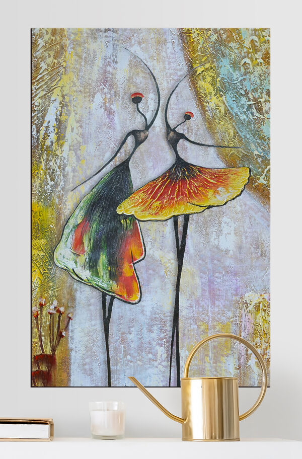 Quadri Quadri Un dipinto raffigurante due donne che ballano (COD: s01740)