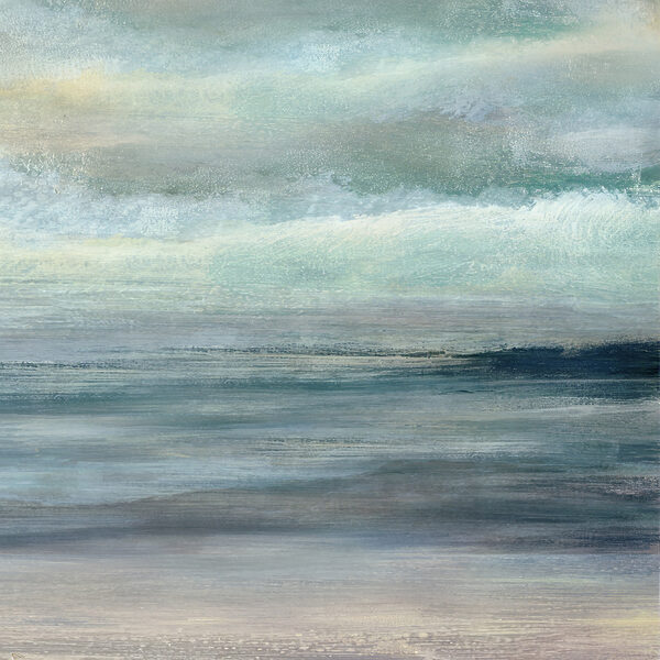 A painting of a beach A painting of a beach