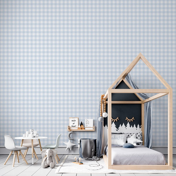 A blue and white checkered pattern