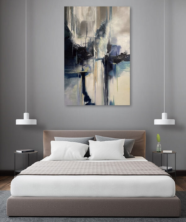 A painting of a city