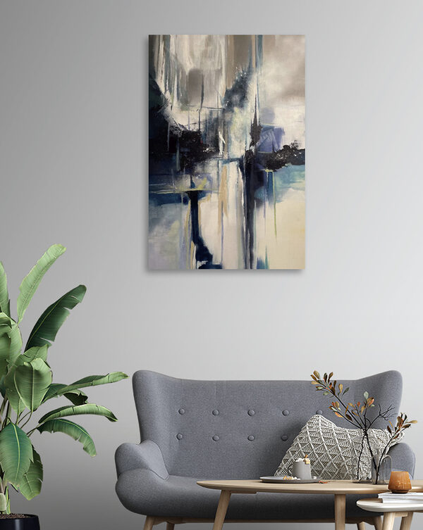 A painting of a city