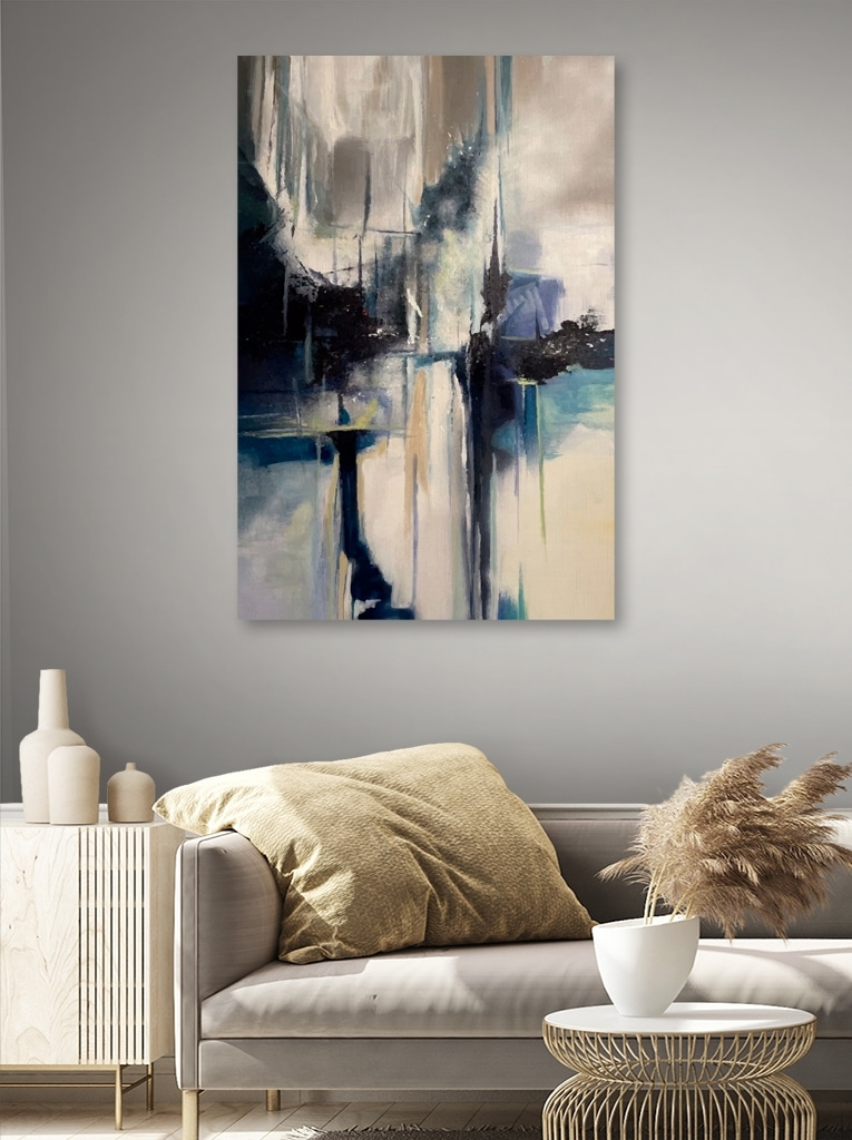 A painting of a city