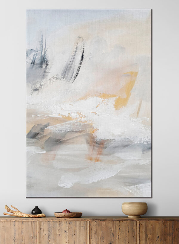 Quadri Un'opera d'arte astratta in bianco e grigio (COD: s34100) Quadri Quadri Un'opera d'arte astratta in bianco e grigio (COD: s34100)