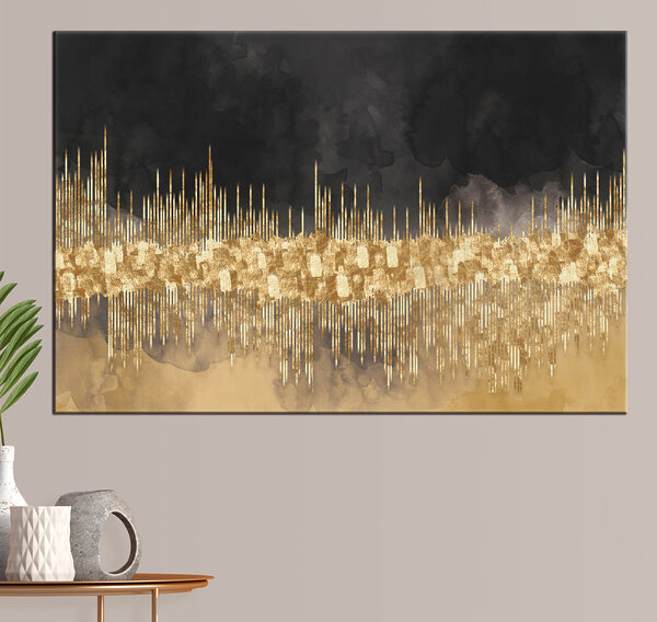 Cityscape abstracted in shimmering hues Cityscape abstracted in shimmering hues