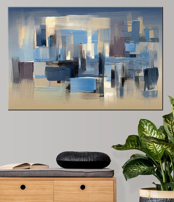A painting of a city A painting of a city