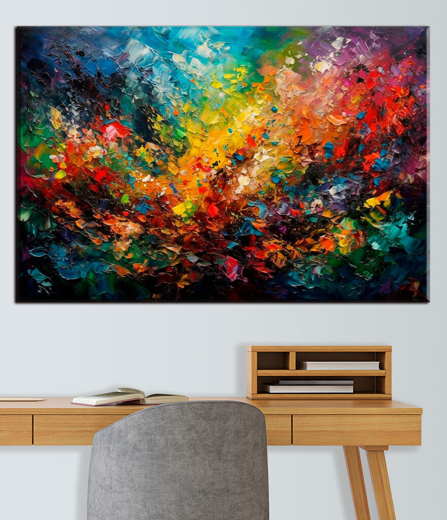A colorful painting of many colors A colorful painting of many colors