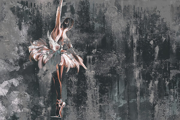 A painting of a woman in a tutu A painting of a woman in a tutu