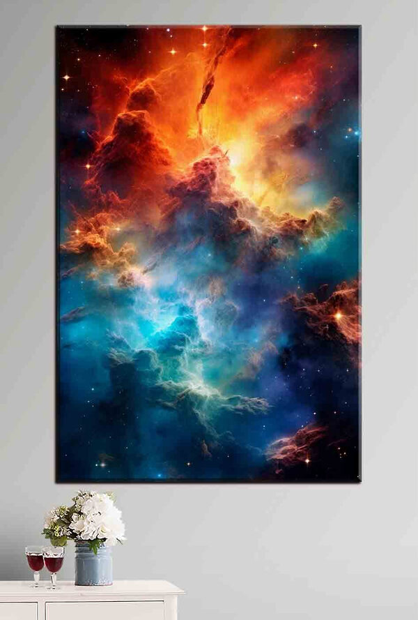 Quadri Quadri Nuvole colorate e stelle nello spazio (COD: s35365)