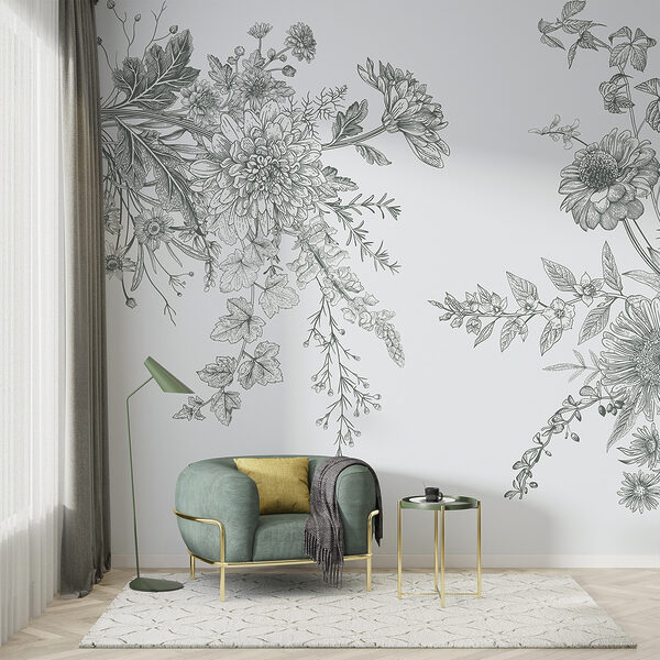 Elegante illustrazione floreale con toni tenui. Elegante illustrazione floreale con toni tenui.