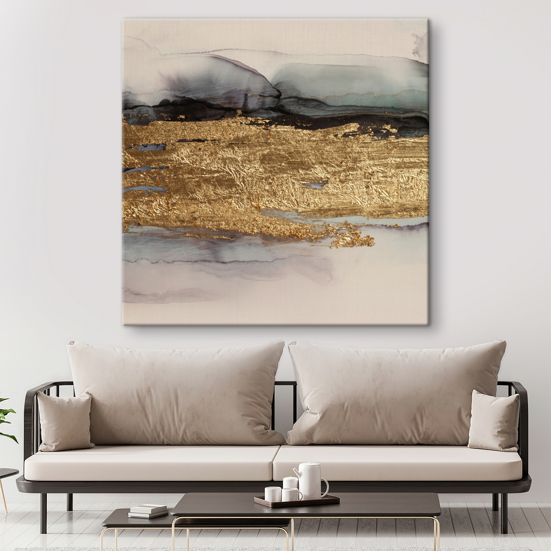 Textured horizon in metallic shades Textured horizon in metallic shades