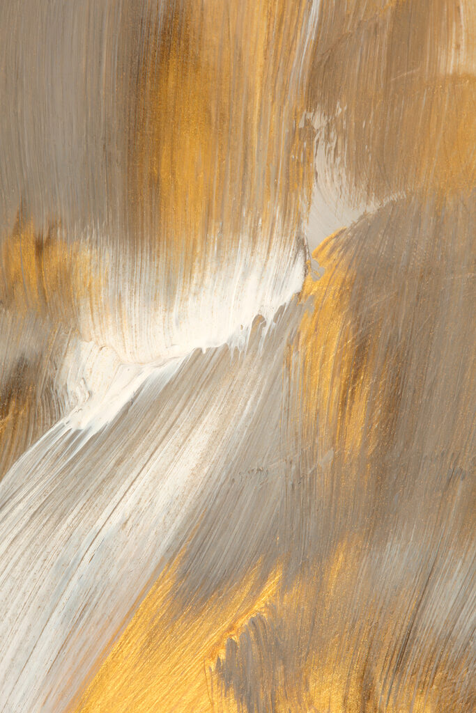 A close up of a painting